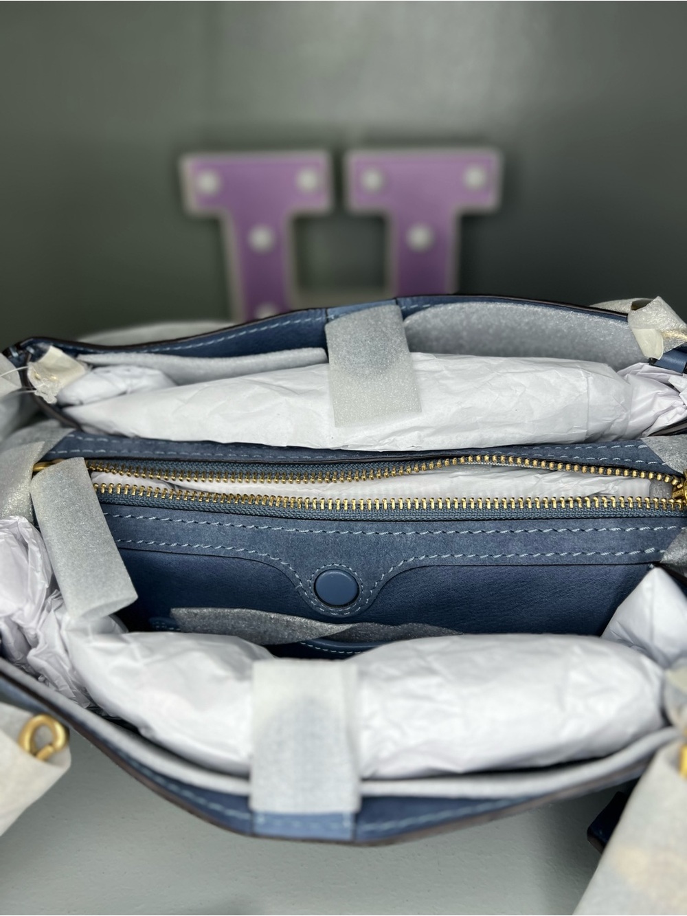 Coach Rogue Bag 34 - Brass Light Denim - Picture 17 of 17